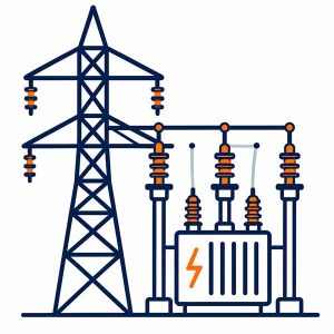 High Voltage Substation Icon